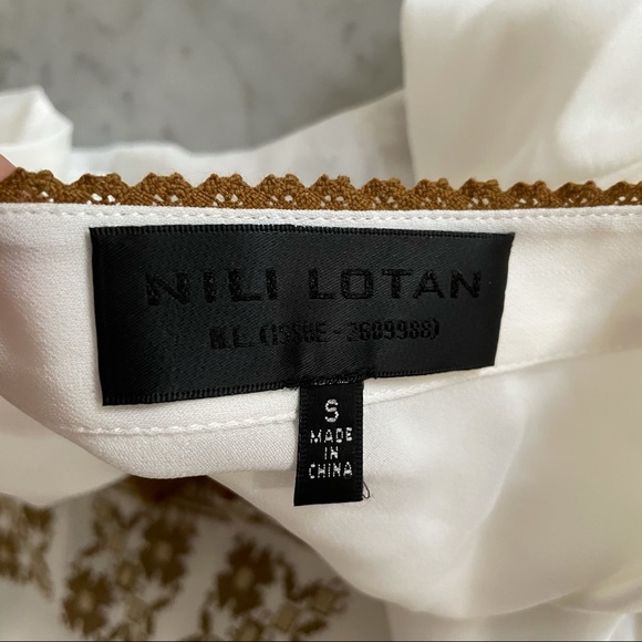 Nili Lotan Silk top embroidery-brand new S - Picture 4 of 14